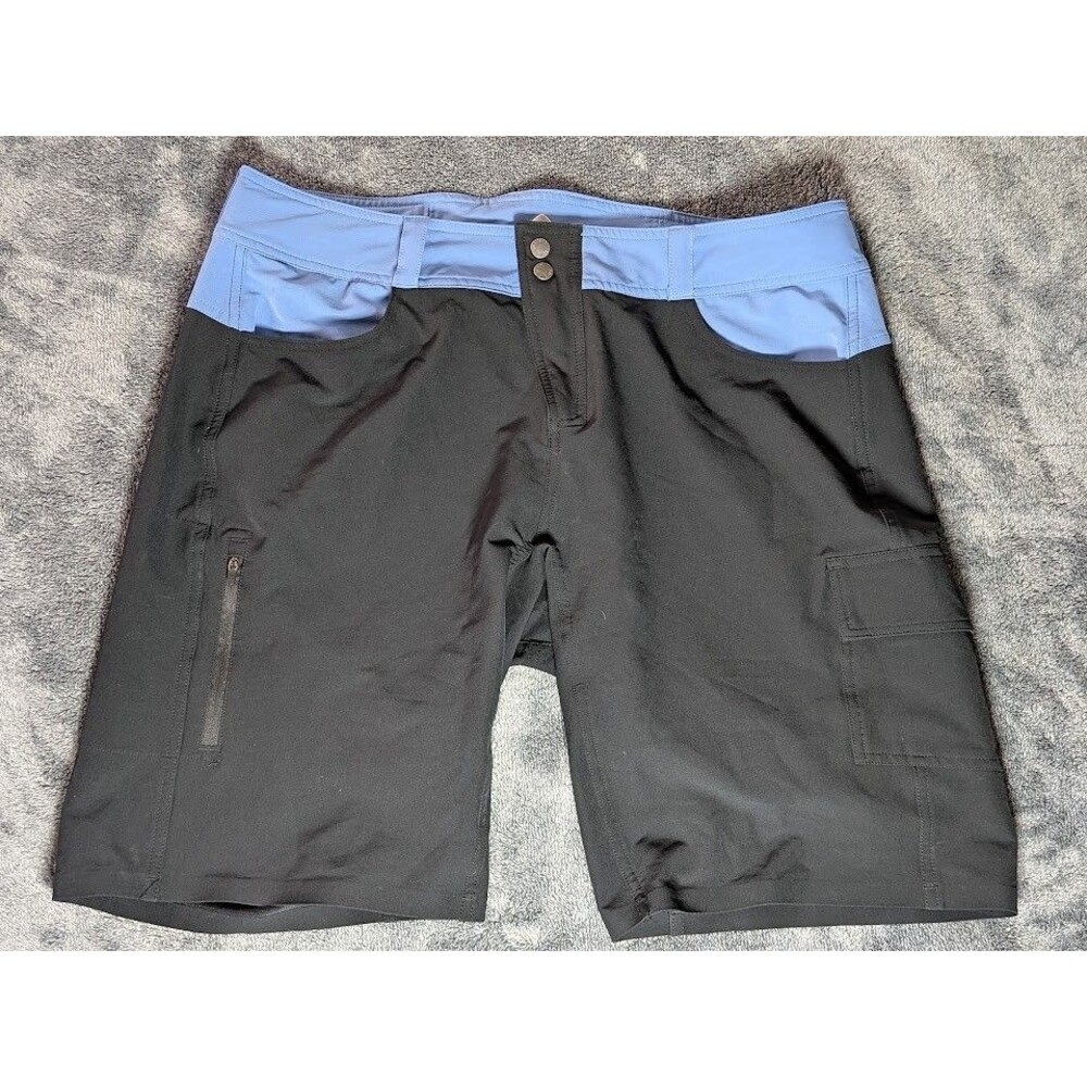 Club Ride Men’s XL Cycling MTB Shorts Black Blue Stretch Cargo Pockets